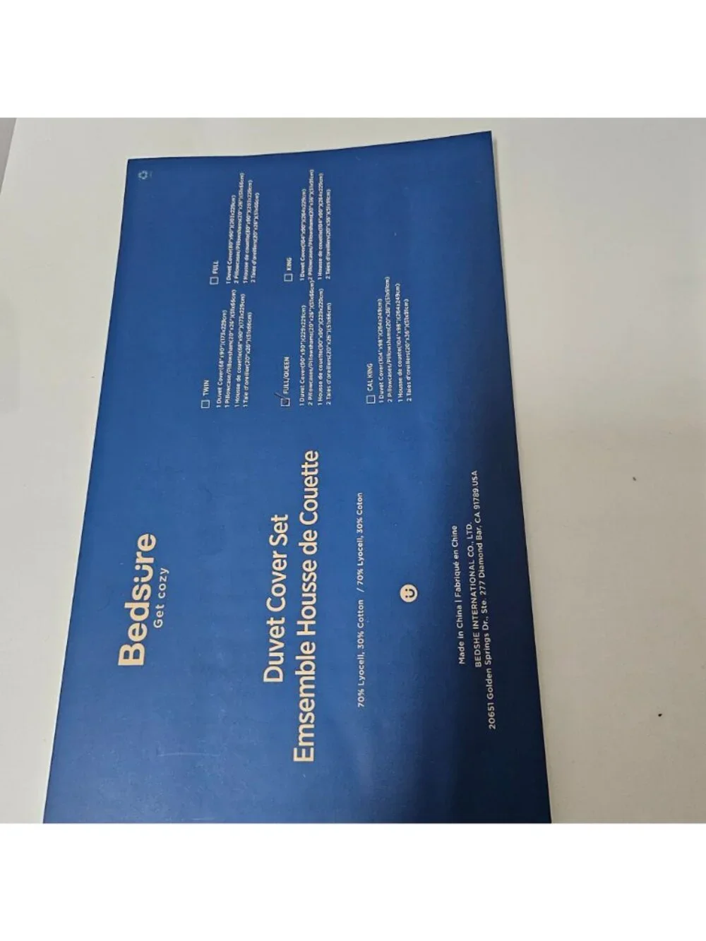 Bedsure Lyocell Cotton Hybrid Duvet Cover Set
